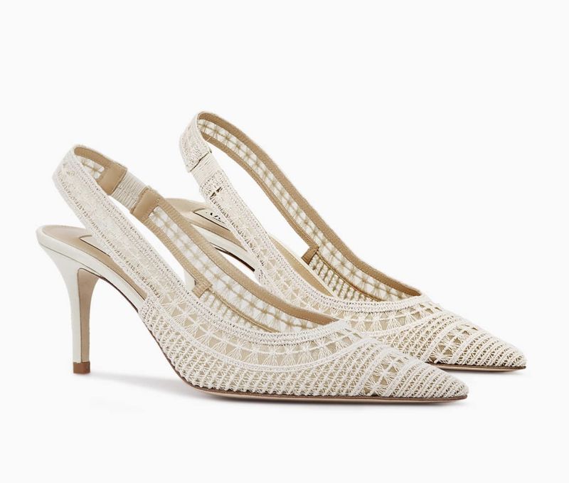 Triesta 75 Sling Back Ivory Pump