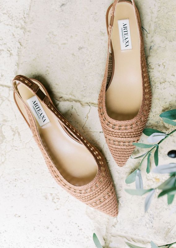 Triesta Tan Flat Sling Back