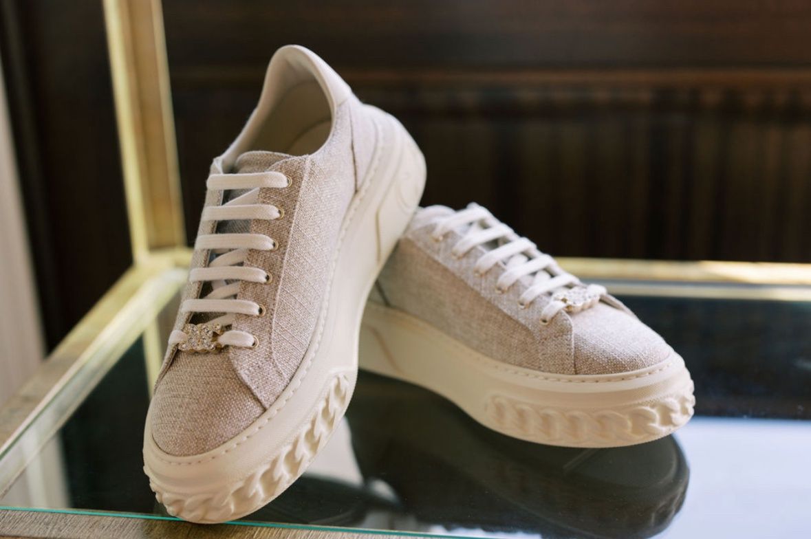 Linen Jutlax Gold Sneaker