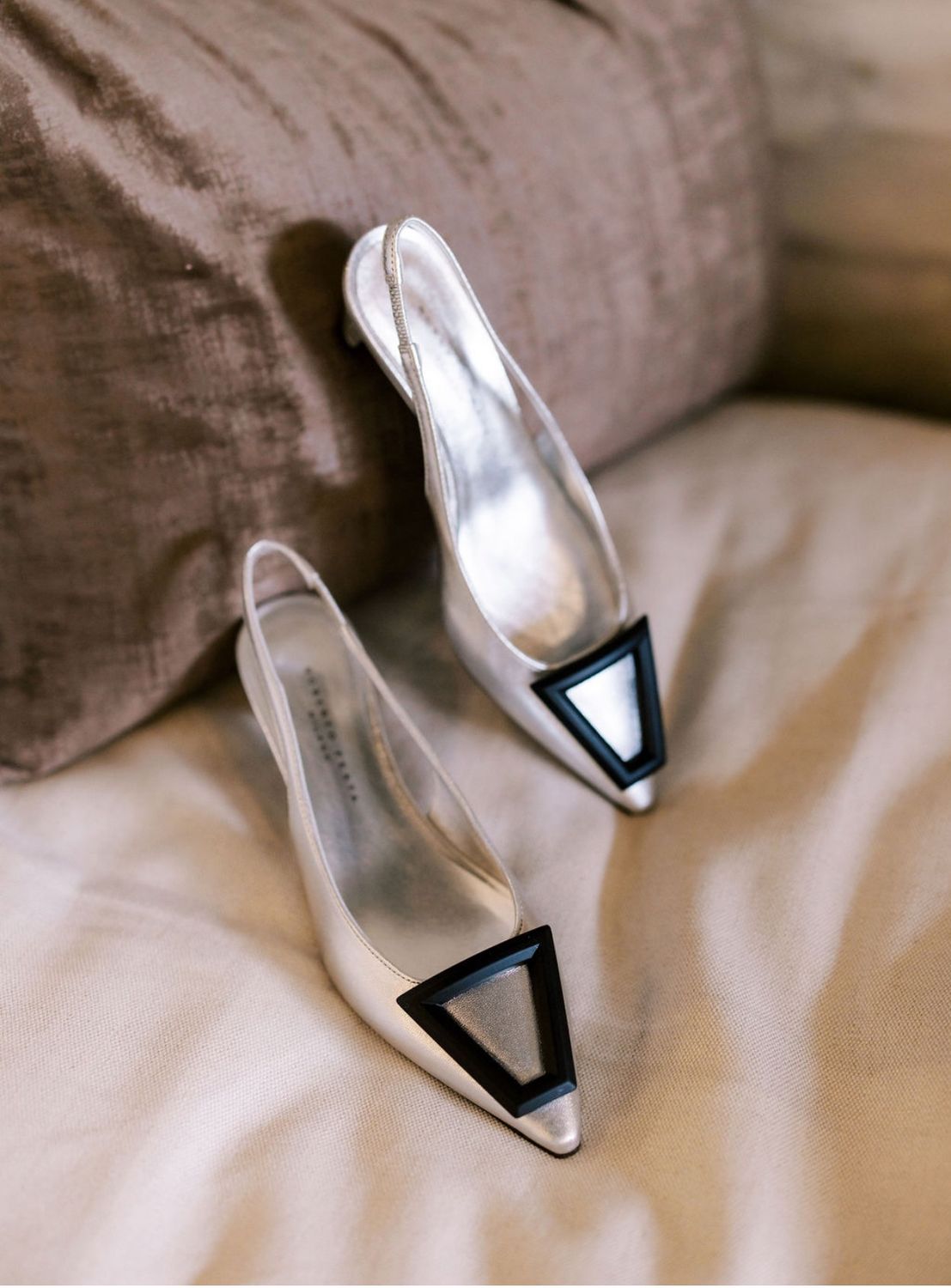Dorien Silver Metallic Slingback