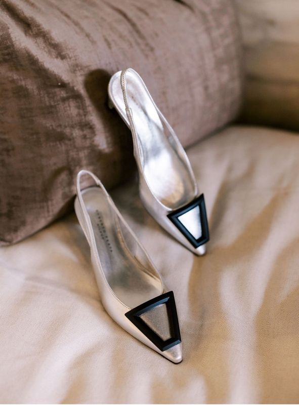 Dorien Silver Metallic Slingback