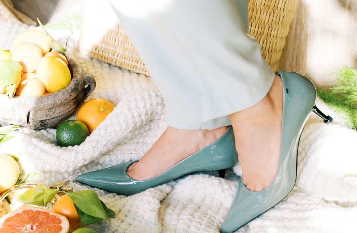 Salvia Sage Pointed Toe Heel