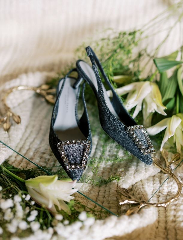 Futura Vintage Nero Denim Slingback