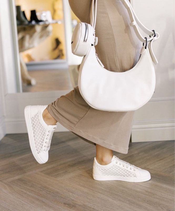 Off White Mesh Sneaker