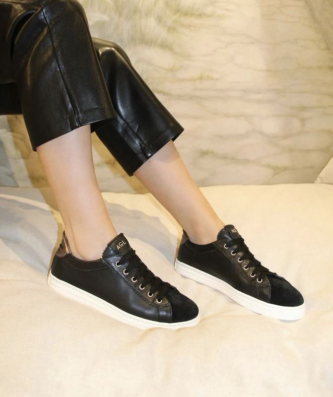 Black Velvet and Metallic Sneaker