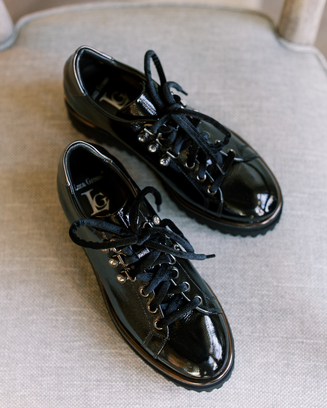 Art. E686M Naplak Nero Patent Black Rhinestone Sneaker