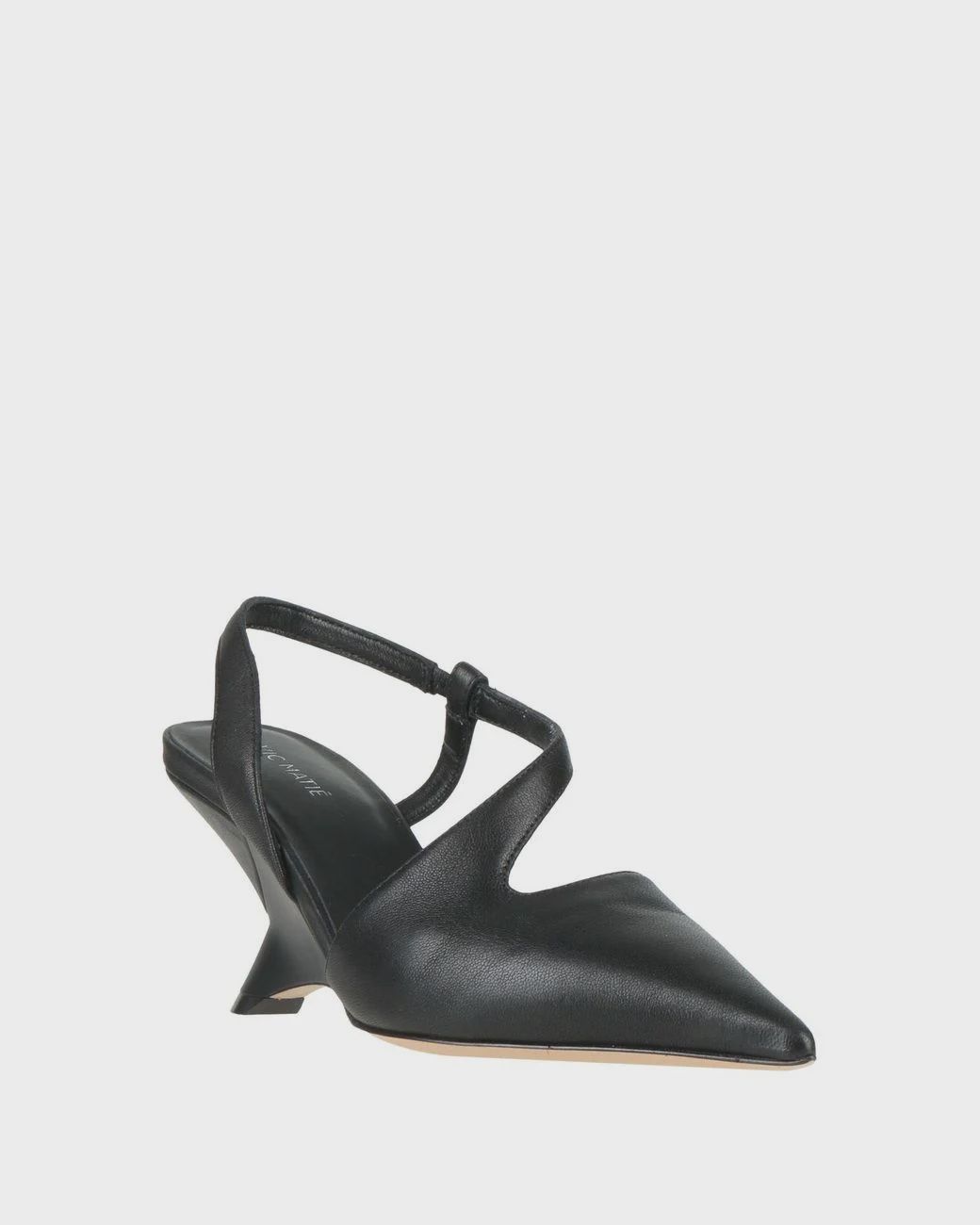 Black Logic 101 Pointed Toe Wedge Heel