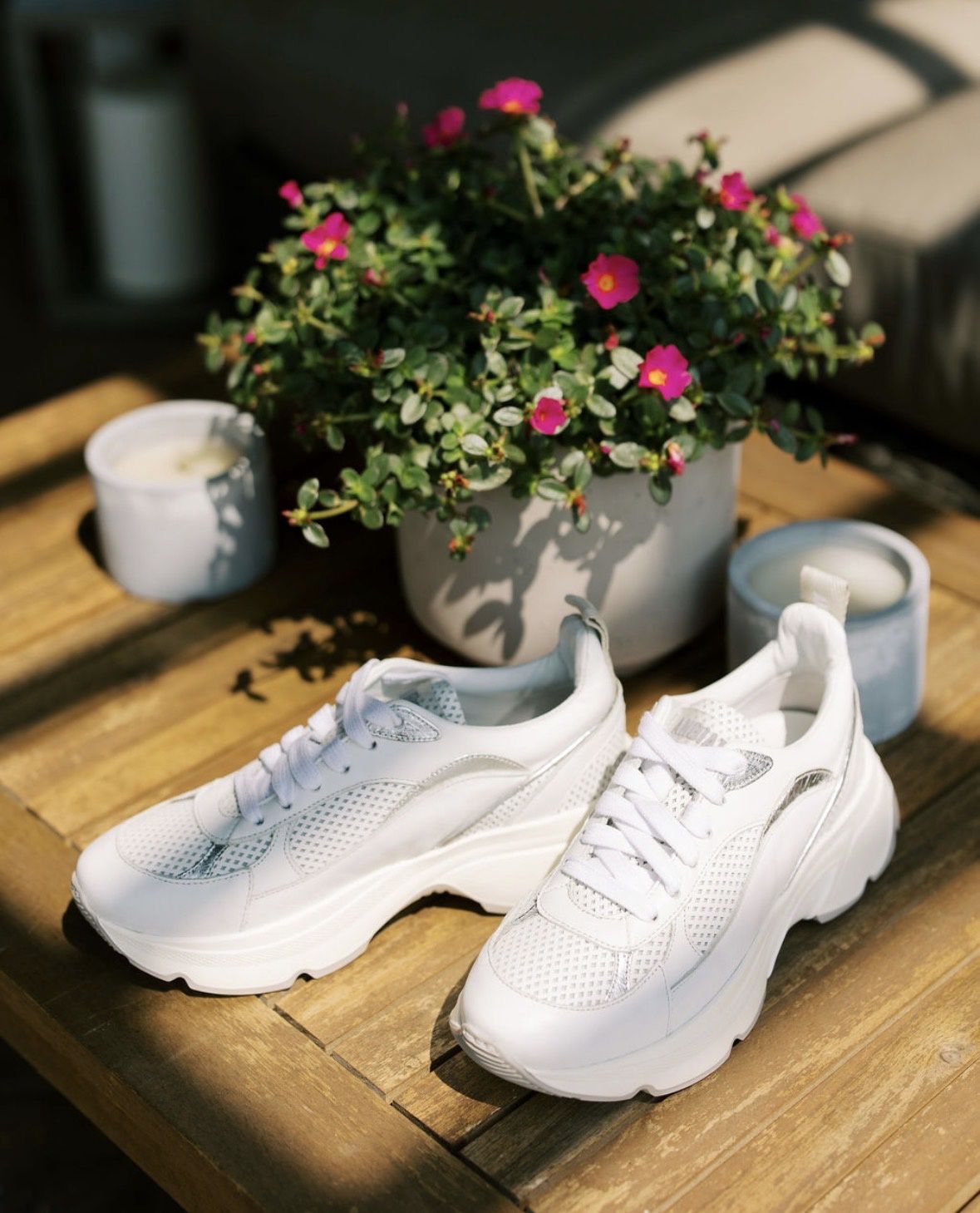 White Silver Chunky Sneaker