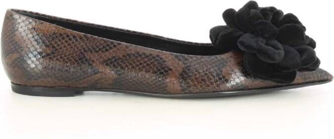 Fergy Rose Snakeskin Flat