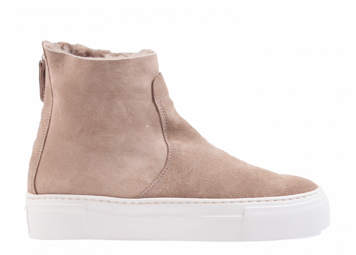 Meghan Warm Taupe Fur Lined Bootie