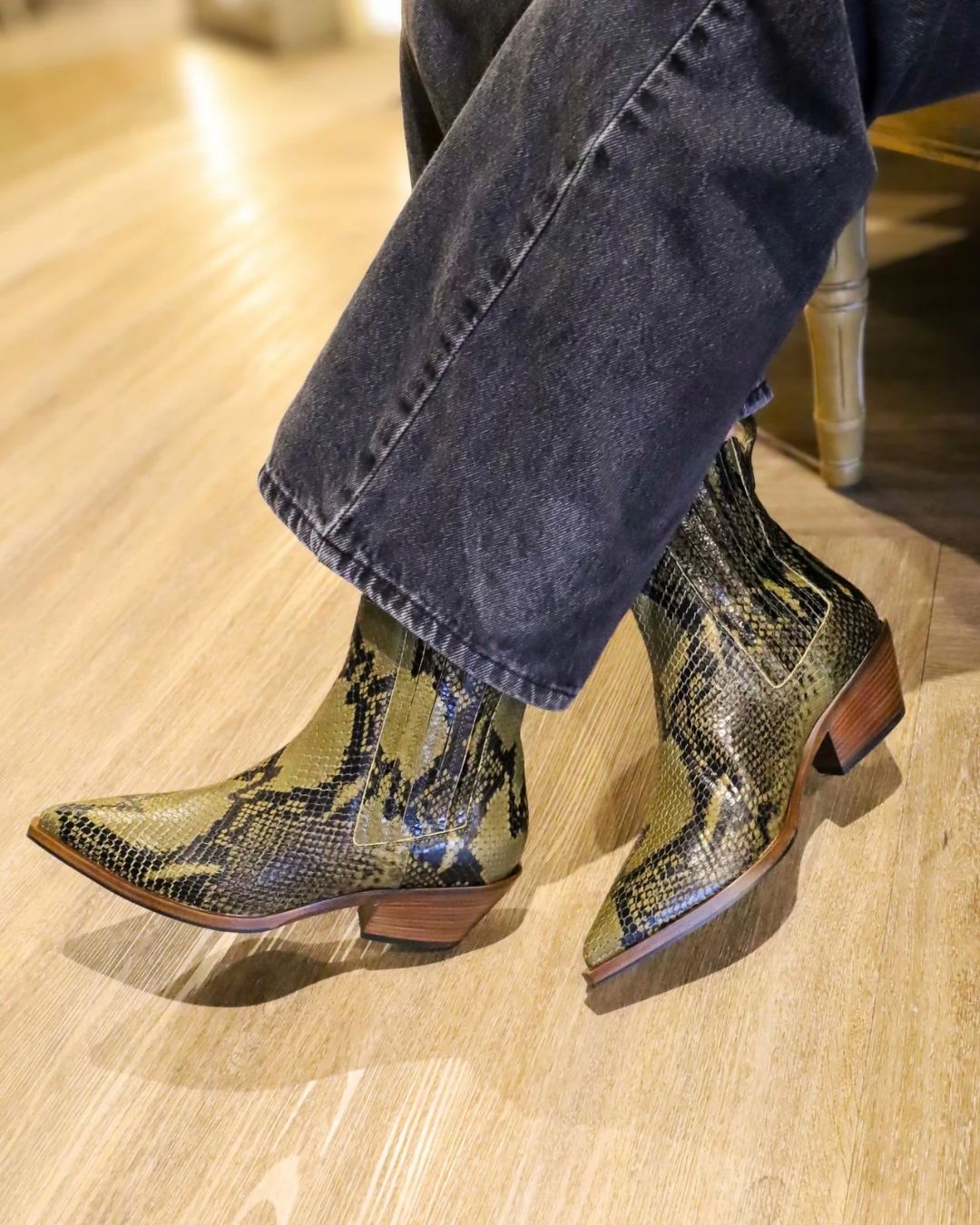 Aurea Mility Snakeskin Ankle Boot