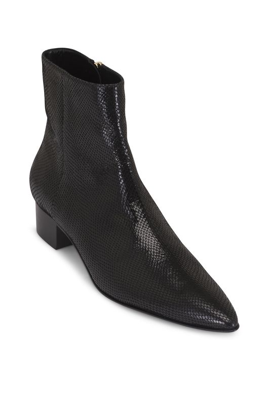Arona 30 Black Snakeskin Bootie