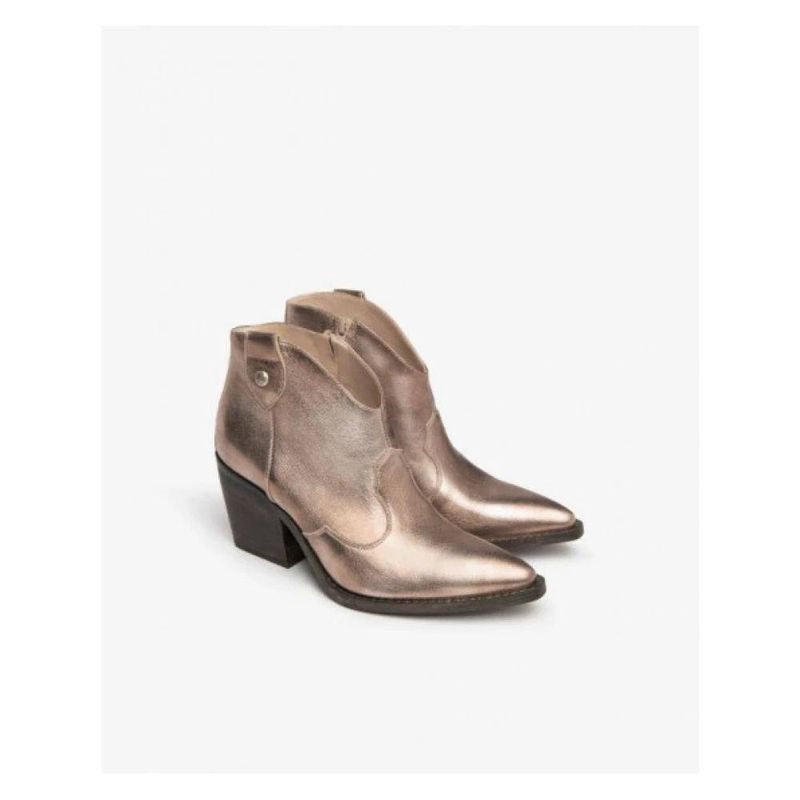 Lunare Tortora Bronze Western Ankle Bootie 09790D