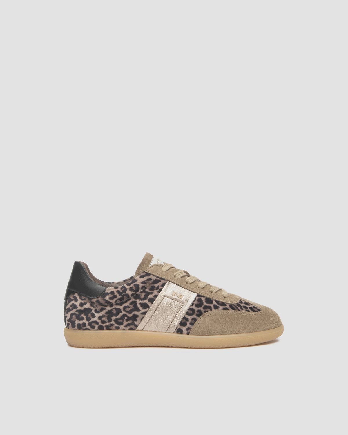 Arnold Leopard/Taupe Suede Low Sneaker 14052D