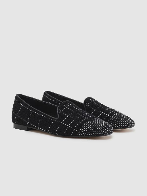Perla Boucle Flat Smoking Slipper