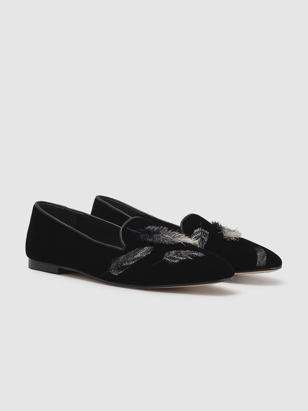 Velvet Gigi Smoking Feather Slipper
