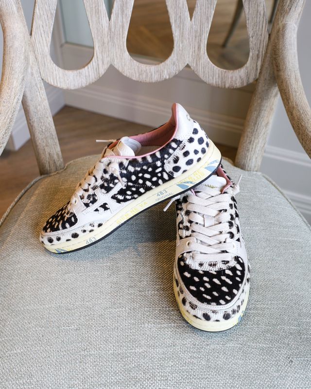 Basketclad Black/White Dots Hair on Hide