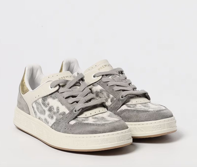 Quinn Gold Back/Leopard Sneaker
