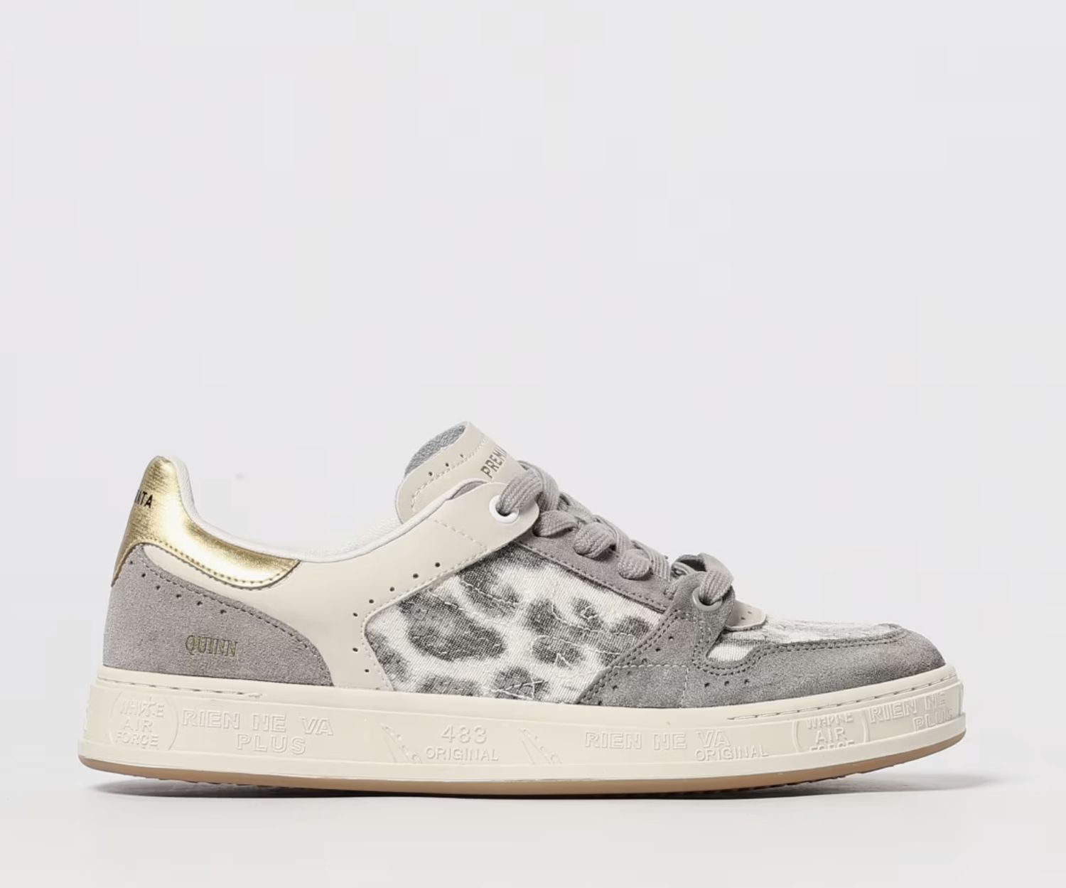 Quinn Gold Back/Leopard Sneaker