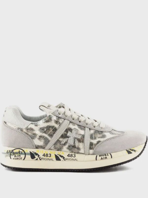 Conny Sequin Leopard Platform Sneaker