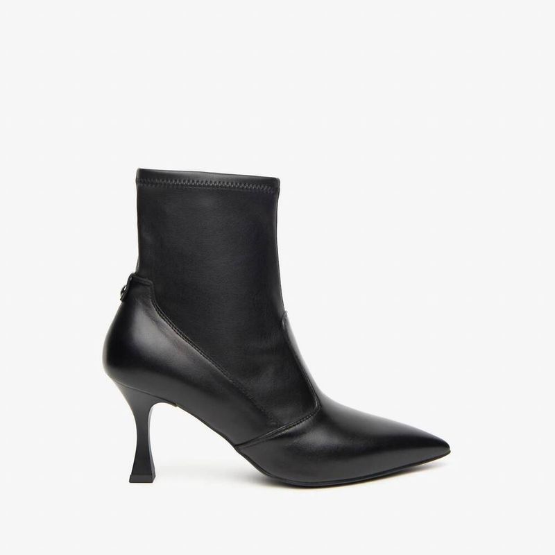 Nappa Gio Nero 16 Pointed Toe Ankle Bootie