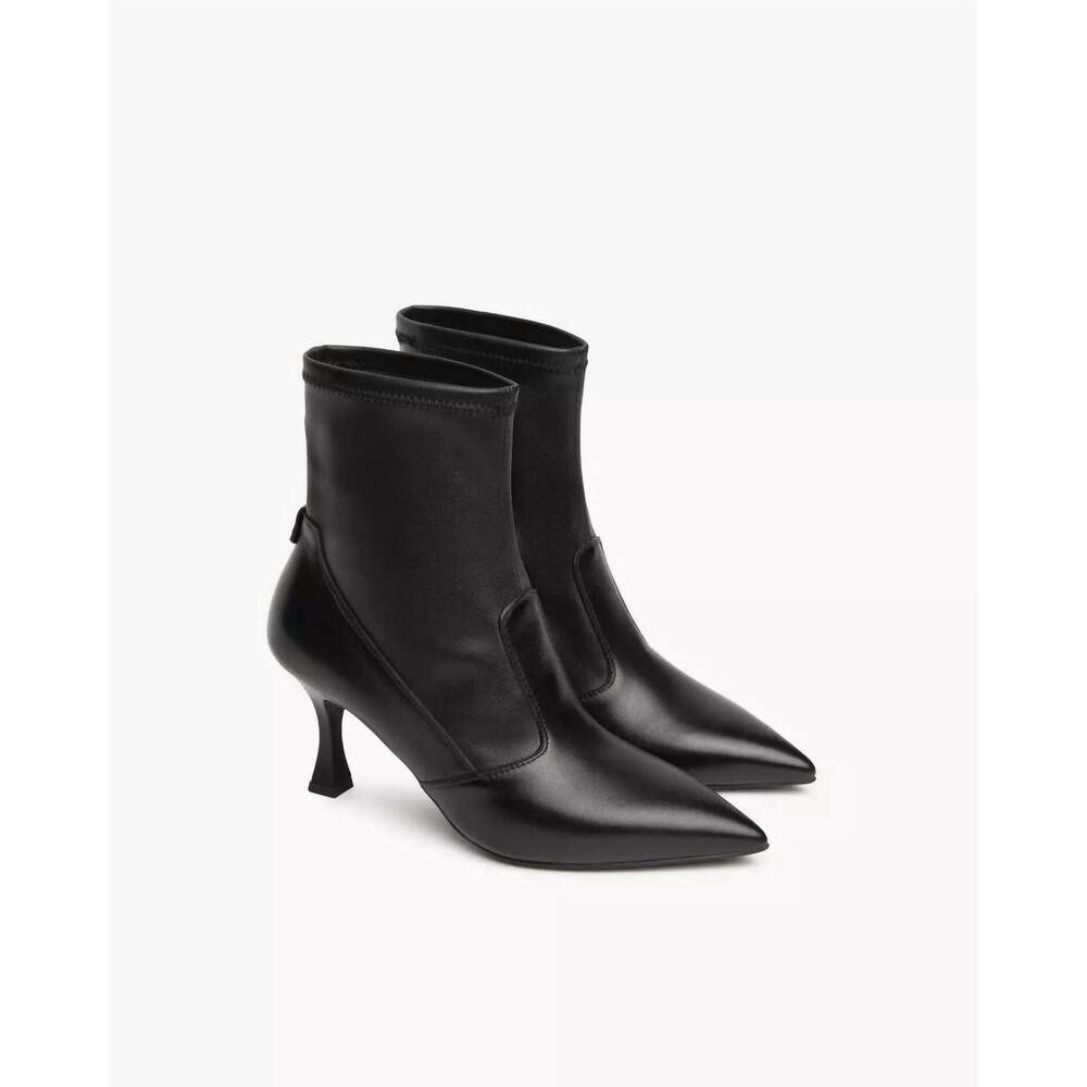 Nappa Gio Nero 16 Pointed Toe Ankle Bootie