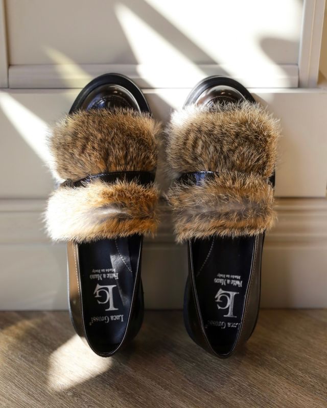 Fur Top Chocolate Sankar Loafer D345