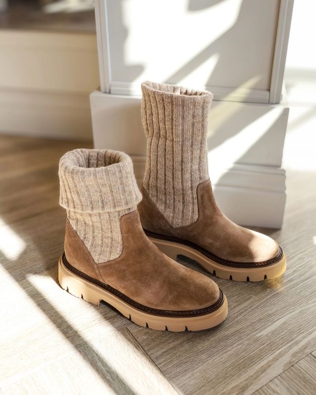 Sweater Fold Ankle Sensory Farro Bootie 3529