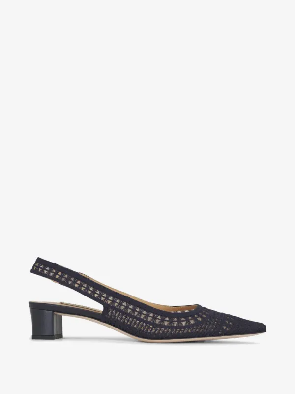 Trieste Navy 35 Slingback Low Heel