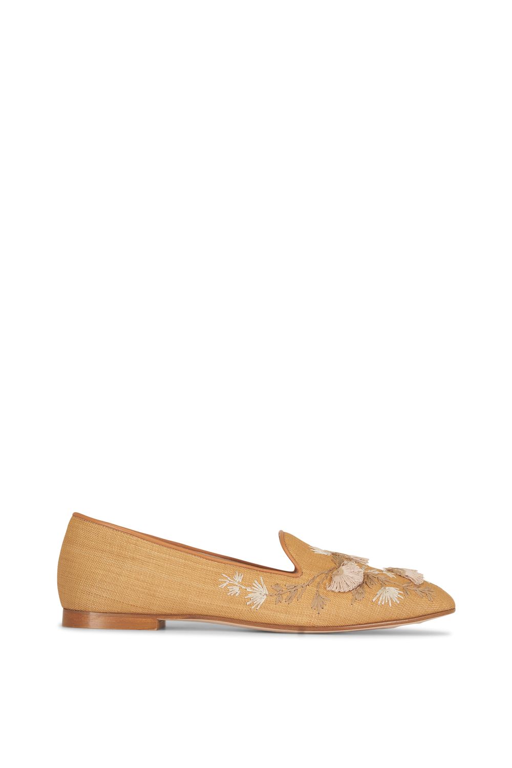Flora Raffia Smoking Slipper