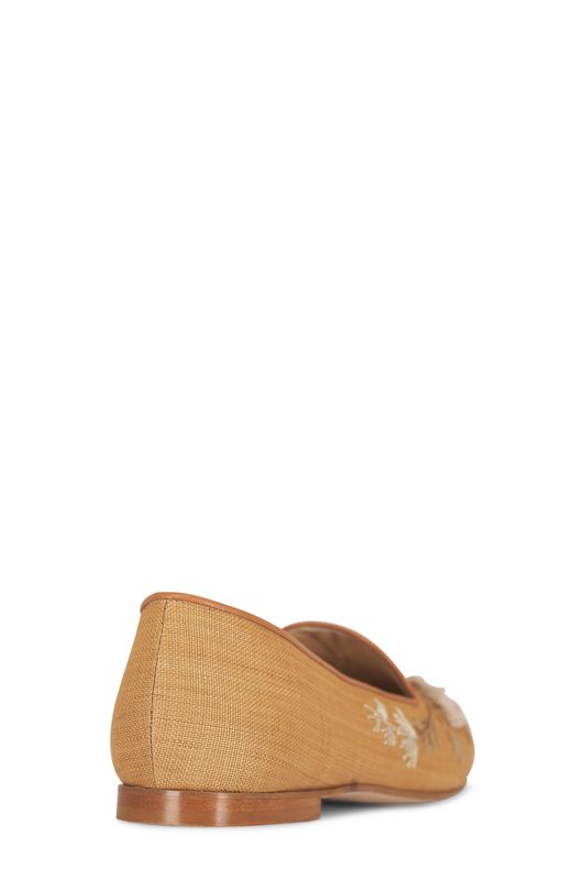 Flora Raffia Smoking Slipper