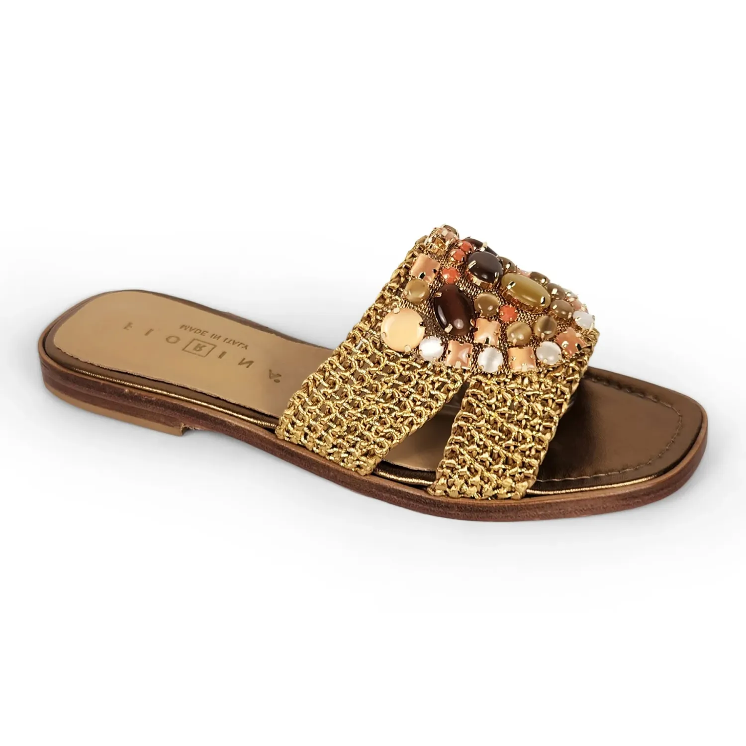 Tom-Jessica Orange Bejeweled Slide