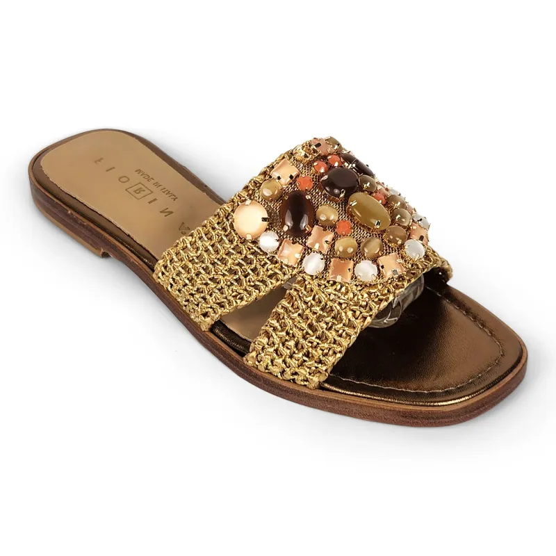 Tom-Jessica Orange Bejeweled Slide