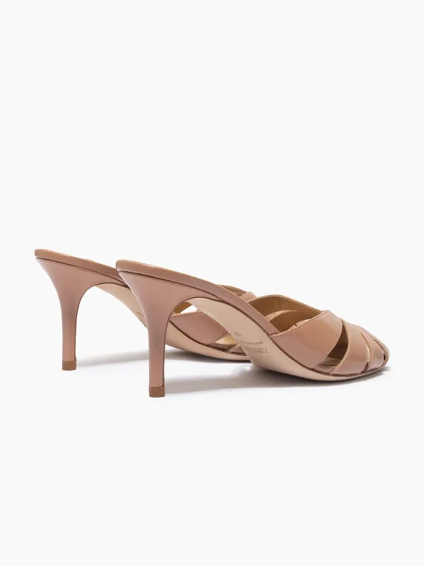 Savona 75 Peep Toe Slide Walnut