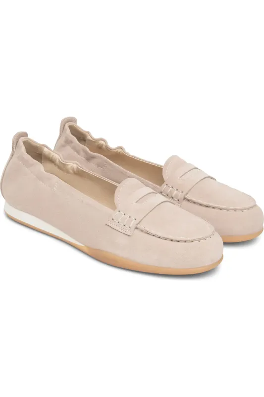 Velour Femme Taupe Suede Loafer