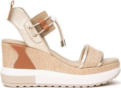 Linen/Gold/Camel Utility Wedge