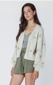 L/S Embroidered Cardigan