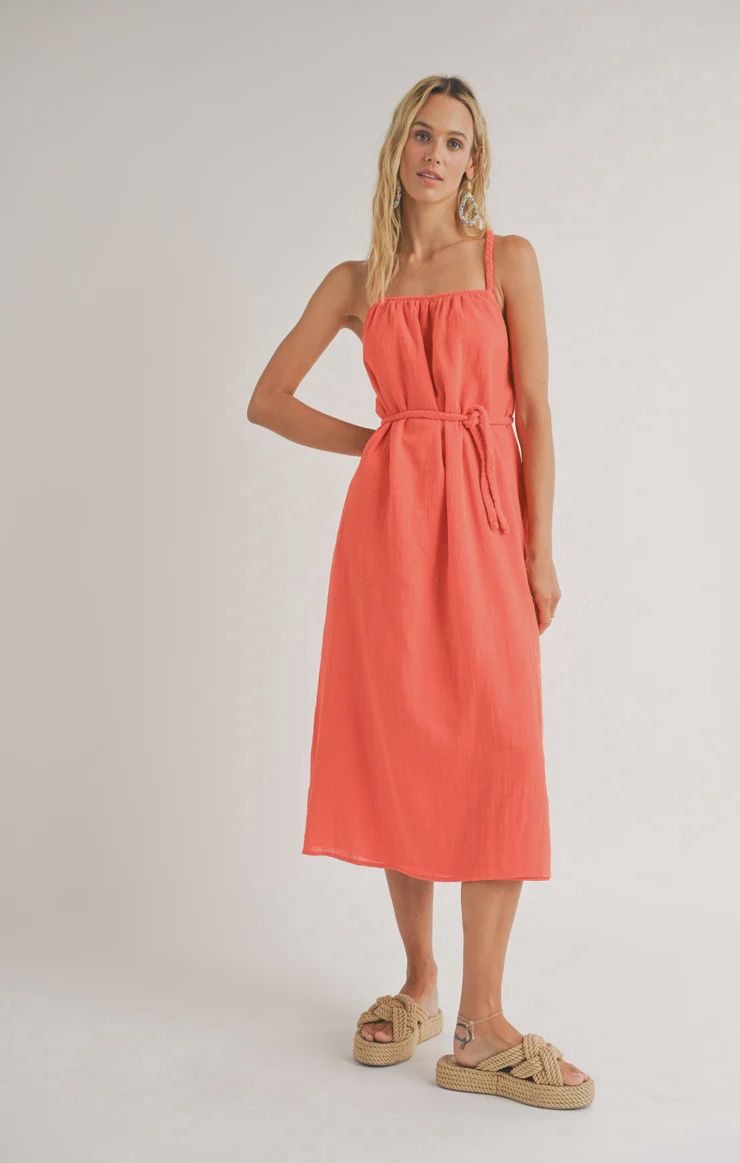 Midi Braided Strap Dress