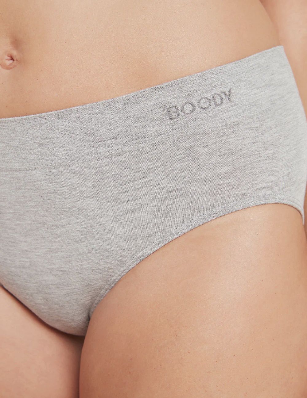 Midi Briefs-Light Grey Marl