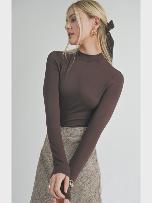 Timeless L/S Mock Knit Top