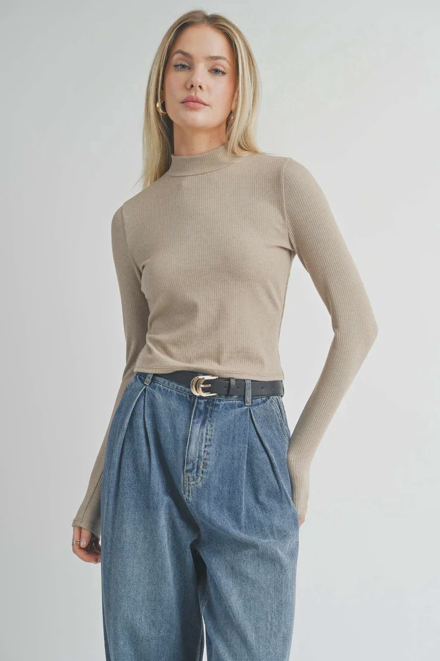 To Hope For Mock Neck L/S Top