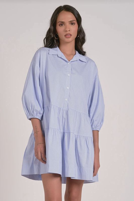 3/4 Sleeve Collared Dress