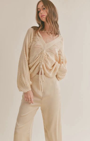 Abril Ruched Bust Sweater