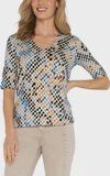 V Neck 1/2 Sleeve Knit Top