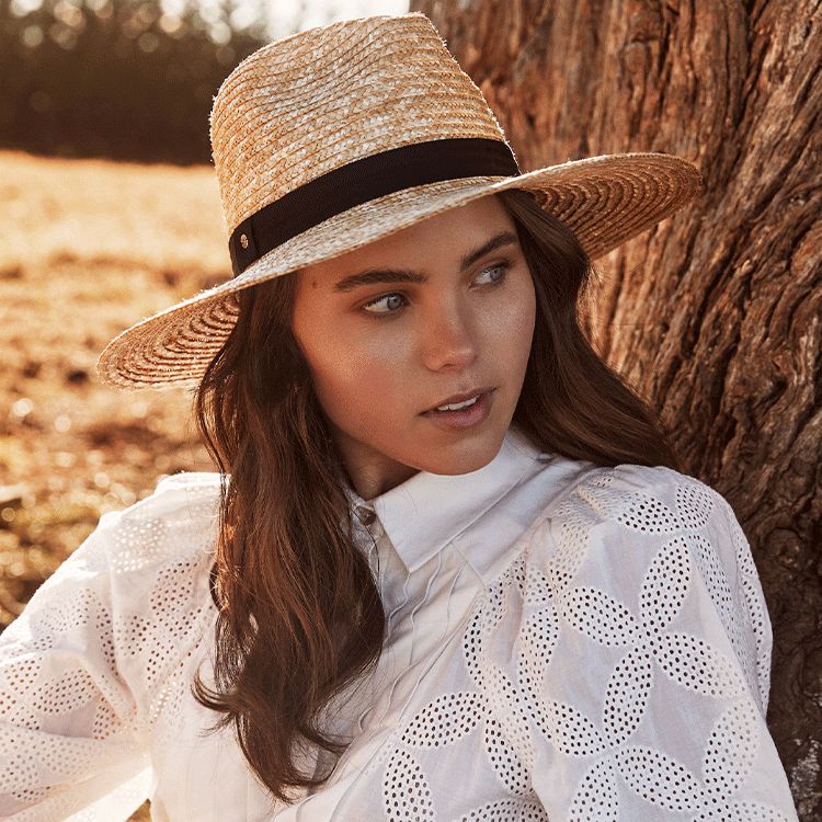Rhea Straw Fedora Hat