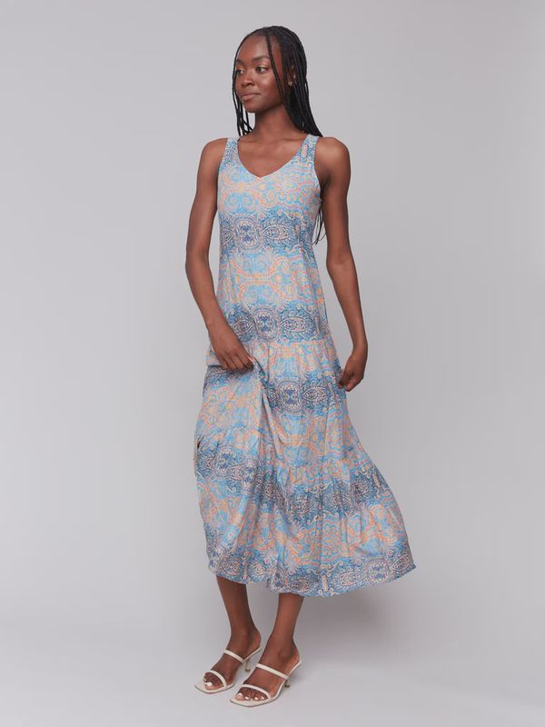 Printed Sleeve Maxi Dress