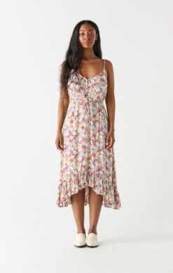 Ruffle Hem Midi Dress