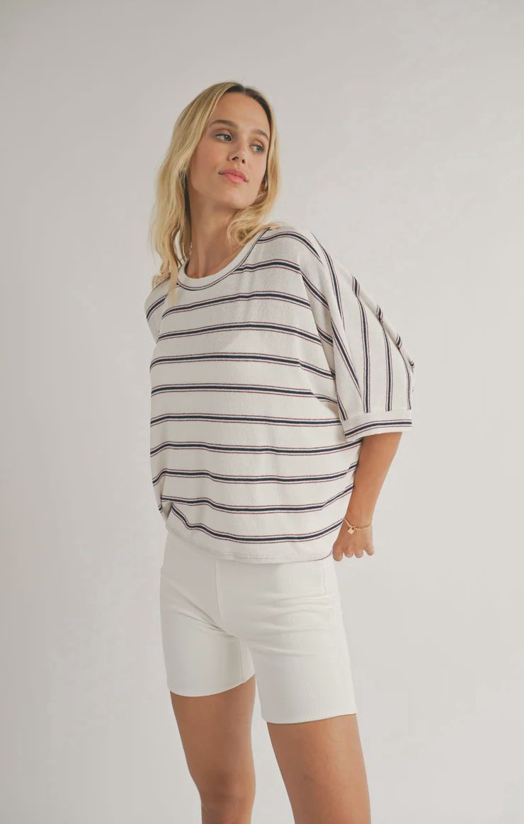 Sailor Dolman Sleeve Knit Top