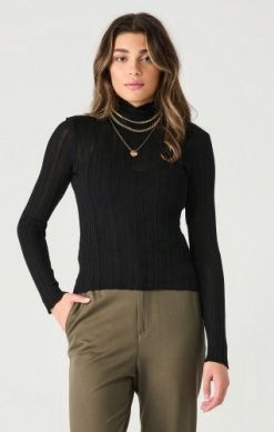 L/S Mock Ribbed Top