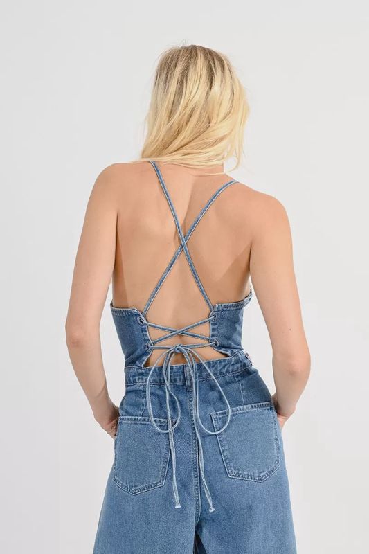 Denim Woven Jumpsuit